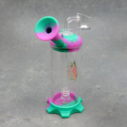 6.75" Silicone Cylinder Rig w/14mm 3.5" Glass Downstem & Graphic
