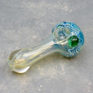 3.25" Fumed Color Line Bowl Glass Hand Pipes w/Bump