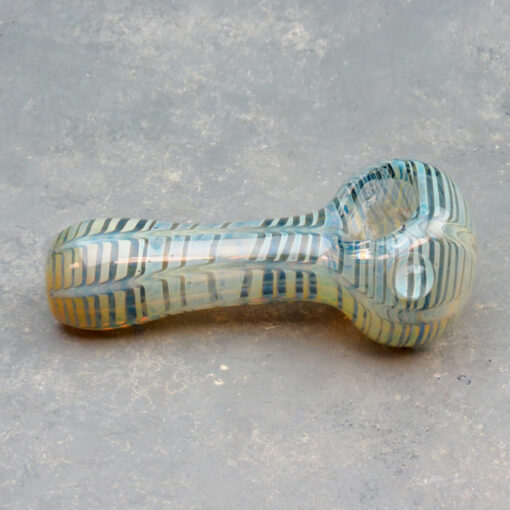 4" Multicolor Webbing Spoon Glass Hand Pipes