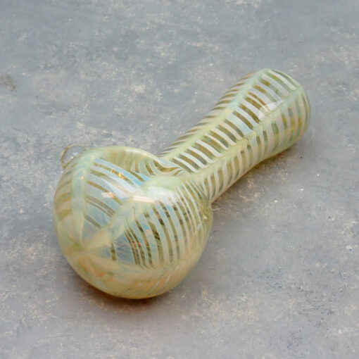 4" Multicolor Webbing Spoon Glass Hand Pipes