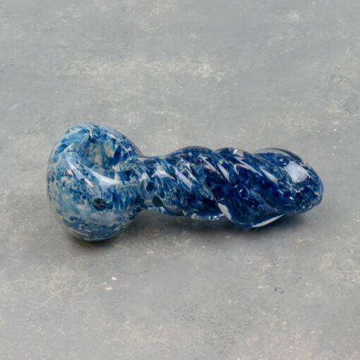 3.75" Twisted Spoon Spotted Glass Hand Pipes (3pcs/pack)