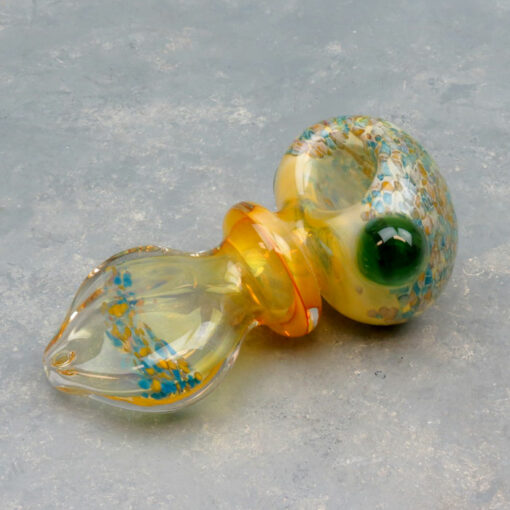 4" Stubby Ringed Fumed Glass Hand Pipes 