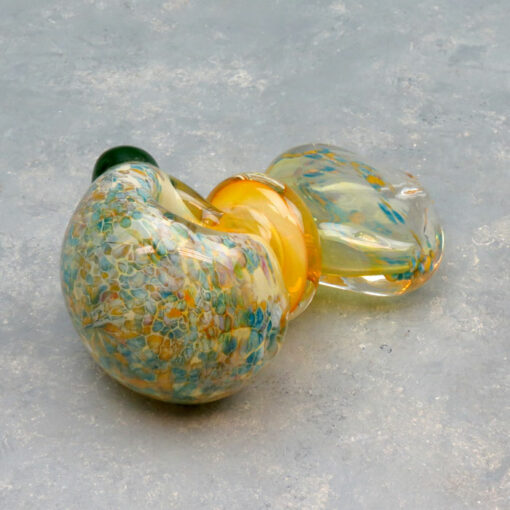4" Stubby Ringed Fumed Glass Hand Pipes 