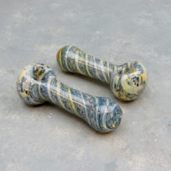 4.75" Splotchy Spiral Glass Spoon Hand Pipes