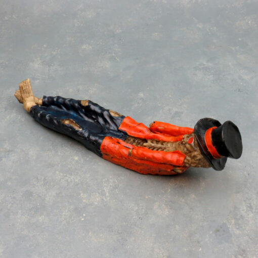 10.5" Mardi Gras Skeleton Incense Burner