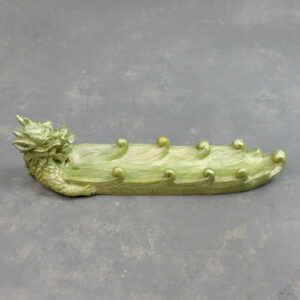 10" Jade Wavy Dragon Incense Burner