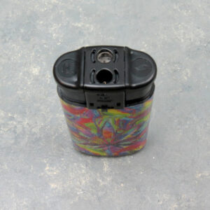 2.5" Techno Torch Dual Flame Refillable Lighters w/Psychedelic Designs (25pcs/display)