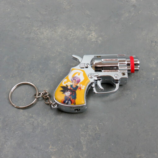 2.75" Mini Revolver Single Torch Keychain Lighters w/Assorted Designs