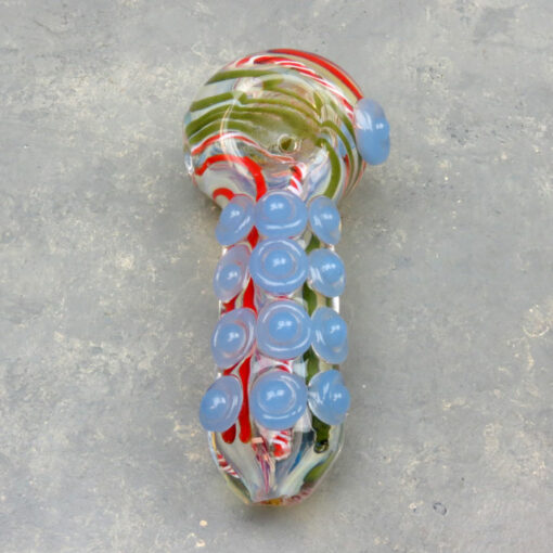 4.5" 13 Pressed Bump Laticcino Glass Hand Pipes 