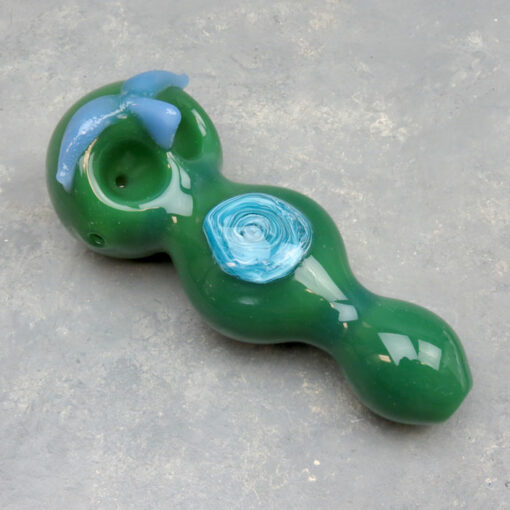 6" Owl Shaped Double Bowl Glass Hand Pipe