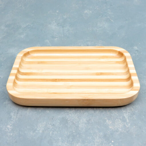 5" x 7" Rounded Rectangle Wooden Rolling Tray