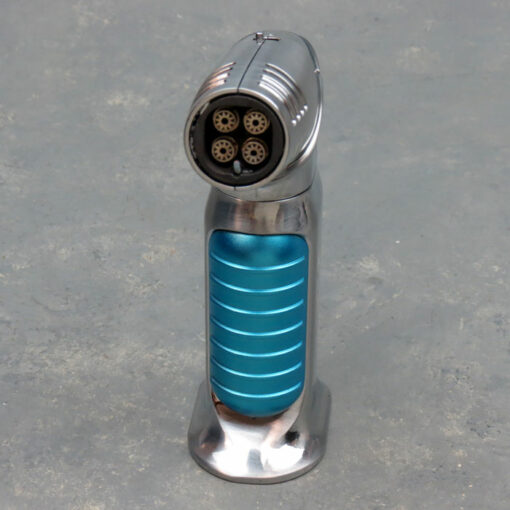 4.5" Zico Metal Body Angled Quad Torch Lighters w/Lock