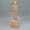 14" Etched Iridescent Supreme/Louis Vuitton\Basketball Beaker Glass Water Pipe w/Ice Pinch & Diffused Downstem