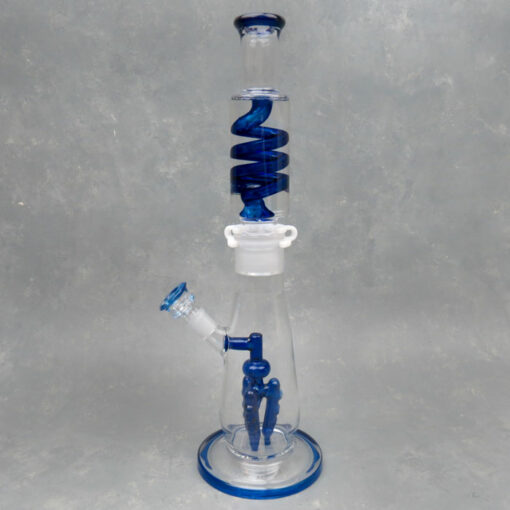 15.75" 2-Part Glycerin Coil Glass Water Pipe w/Funky Perc