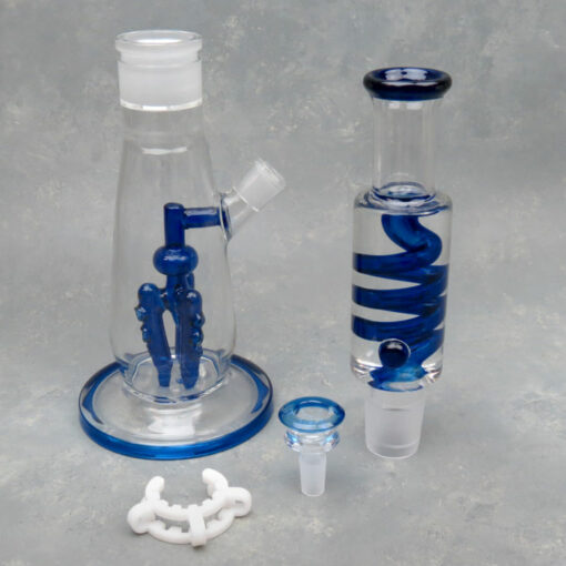 15.75" 2-Part Glycerin Coil Glass Water Pipe w/Funky Perc