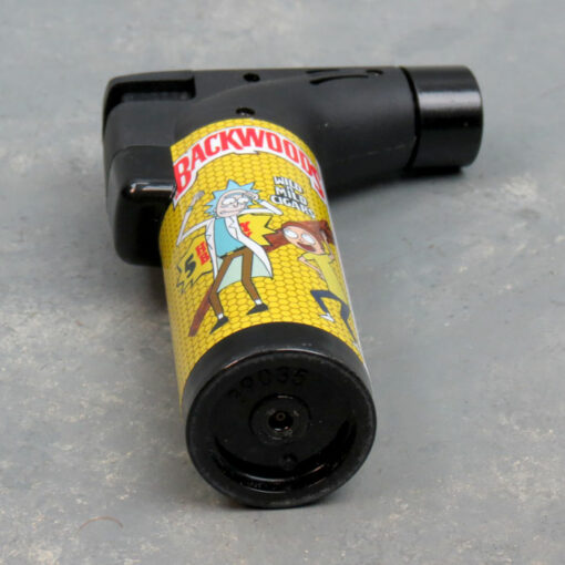 5" Techno Torch Slant Quad Torch Lighters w/Rick & Morty Backwoods Designs (15pcs/box)