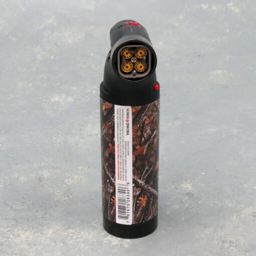 5" Techno Torch Slant Quad Torch Lighters w/Nature Designs (15pcs/box)