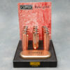 3" Clipper Rose Gold Metal Refillable Butane Flint Lighters w/Metal Display Boxes