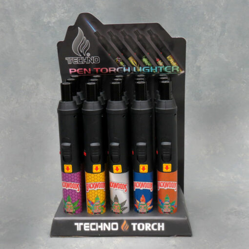 7" Techno Pen Torch Refillable/Adjustable Lighters w/Backwoods RICK Designs