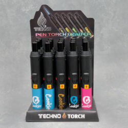 7" Techno Pen Torch Refillable/Adjustable Lighters w/Cookies Designs