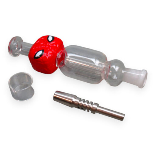 9" Dome Perc Spiderman Head 14mm Titanium Nectar Collector Set