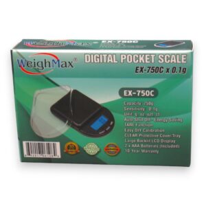 WeighMax EX750C Rounded Digital Pocket Scale 750g x 0.1g