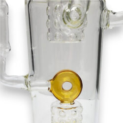 11.5" Double Matrix Dome Perc Glass Water Pipe w/Angled Mouthpiece