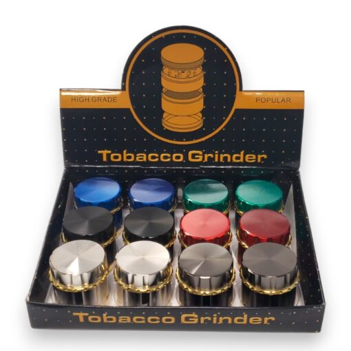 35mm All-Magnetic 4pc Metal Grinders w/Gold Accent