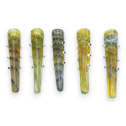4" Fumed Raked Conical Glass Chillums w/6 Bumps