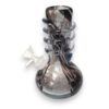 6" Color Streaks Soft Glass Water Pipe w/14mm GOG Joint, Coil Wrap & Round Base