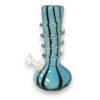 8" Semi-Transparent Sunken Vase Soft Glass Water Pipe w/14mm GOG Joint & Coil Wrap
