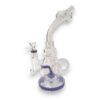 13" Symmetrical Donut Recycler Glass Water Pipe w/Barrel Chamber Mouthpiece