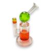 9" Green/Orange Glycerin Freeze Glass Water Pipe w/Inline Perc