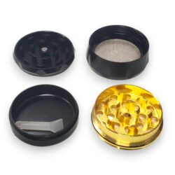 40mm Color Ring Fluted Stubby 3-Part Metal Grinders
