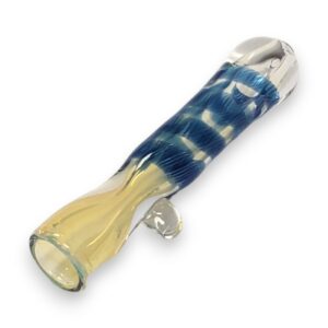 3.5" Fumed Blue Twisted Stripe Glass Chillums