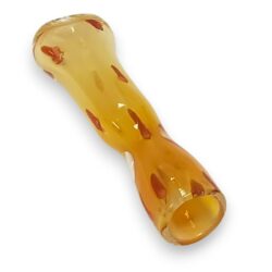3.5" Fumed Spotted Glass Chillums w/Flattened Bit