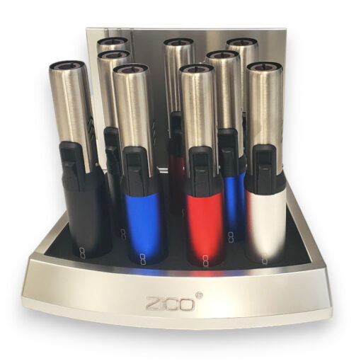 6.75 Round Metal Sheathed Zico Single-Torch Lighters