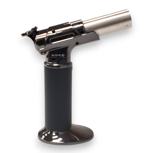 6" Thumb Trigger Black Zico Single-Torch Tabletop Lighter w/Lock