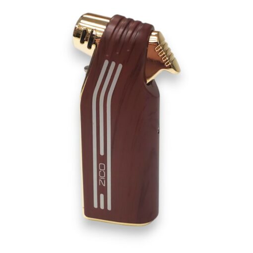 3.5" Texturized Angled Thumb Trigger Zico Soft Flame Pipe Lighters w/Tamper, Poker, and Cutter
