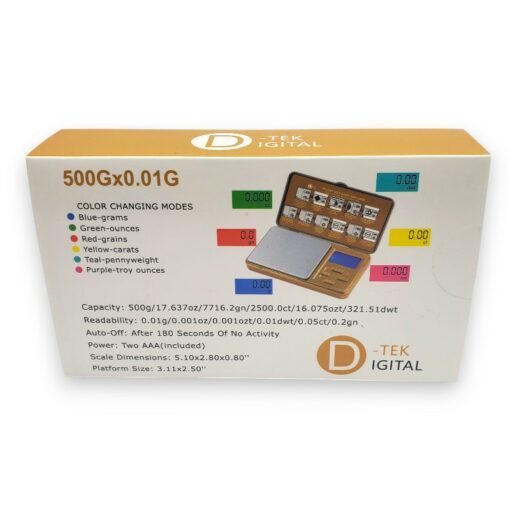 D-Tek LE501G Limited Edition Gold Digital Scale 500g x 0.1g
