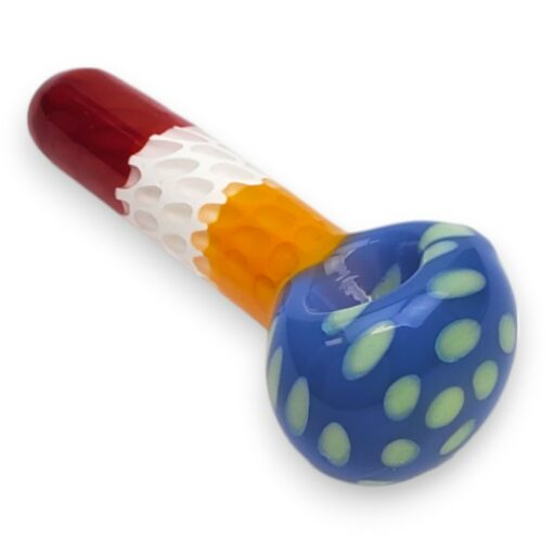 4.75" Multicolored Waterdrop Spoon Glass Hand Pipes