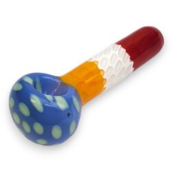 4.75" Multicolored Waterdrop Spoon Glass Hand Pipes