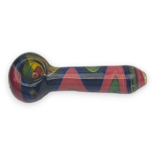 4.5" Wigwag Art Spoon Glass Hand Pipes