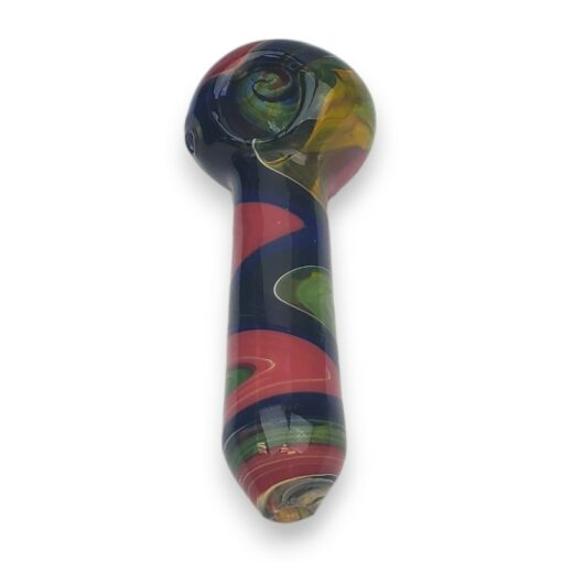 4.5" Wigwag Art Spoon Glass Hand Pipes
