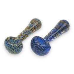 4.5" Waterdrop Netting Spoon Glass Hand Pipes (2pcs/pack)