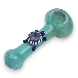 4.5" Turtle Art Frit Glass Hand Pipes w/ Honeycomb Head