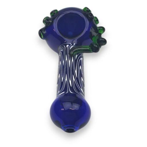 5.25" Color Tube Wig Wag Stem with Tentacle & Suckers Glass Hand Pipes (2pcs/pack)