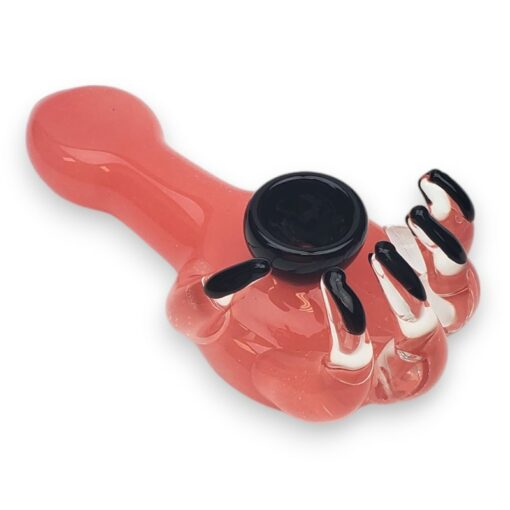 5" Claw Glass Hand Pipes Color Frit Art